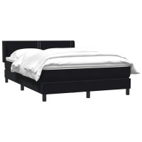 Produktbild för Ramsäng med madrass svart 160x210 cm sammet