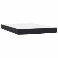 Produktbild för Ramsäng med madrass svart 160x210 cm sammet