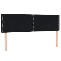 Produktbild för Ramsäng med madrass svart 160x210 cm sammet