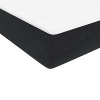 Produktbild för Ramsäng med madrass svart 160x210 cm sammet