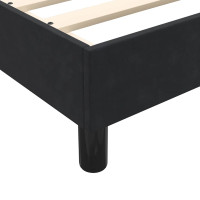 Produktbild för Ramsäng med madrass svart 160x210 cm sammet
