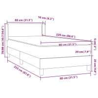 Produktbild för Ramsäng med madrass mörkgrön 80x220 cm sammet