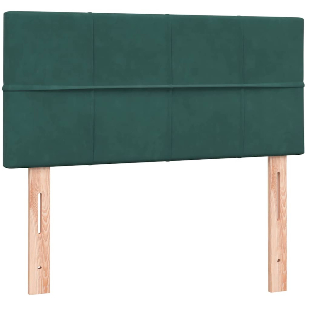 Produktbild för Ramsäng med madrass mörkgrön 80x220 cm sammet