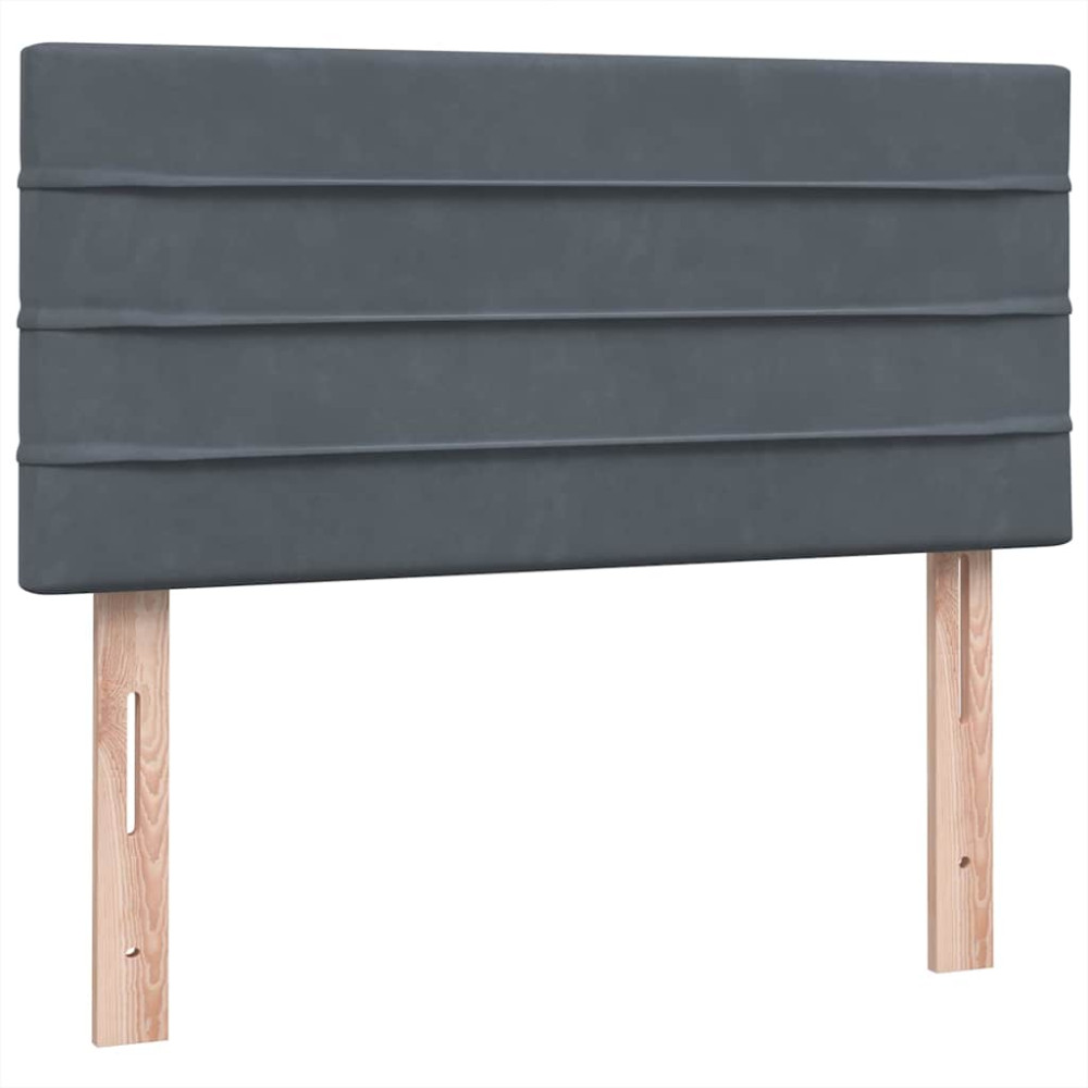 Produktbild för Ramsäng med madrass mörkgrå 80x210 cm sammet