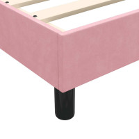 Produktbild för Ramsäng med madrass rosa 160x220 cm sammet