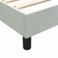 Produktbild för Ramsäng med madrass ljusgrå 80x210 cm sammet