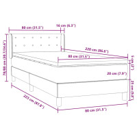 Produktbild för Ramsäng med madrass mörkgrön 80x220 cm sammet