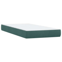 Produktbild för Ramsäng med madrass mörkgrön 80x220 cm sammet