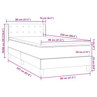 Produktbild för Ramsäng med madrass rosa 80x220 cm sammet
