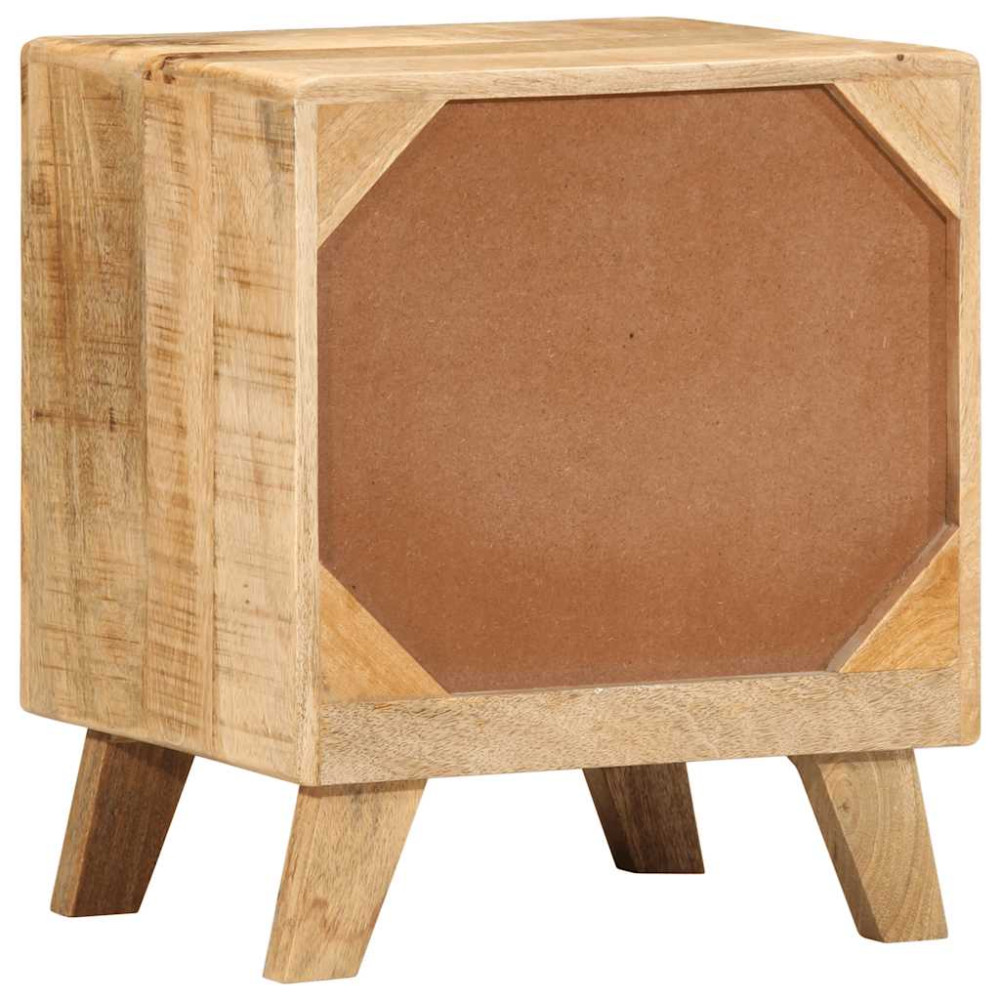 Produktbild för Sängbord 2 st 40x32x46 cm massivt trä grov mango
