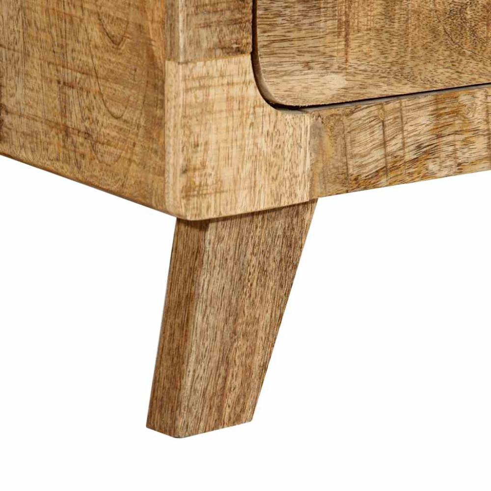 Produktbild för Sängbord 2 st 40x32x46 cm massivt trä grov mango