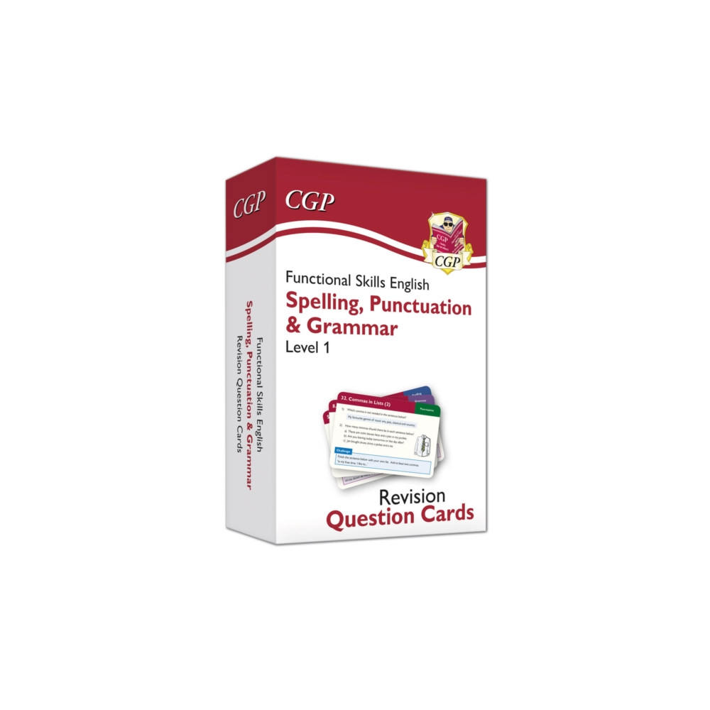 Produktbild för Functional Skills English Revision Question Cards: Spelling, Punctuation & Grammar - Level 1 (inbunden, eng)