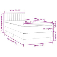 Produktbild för Ramsäng med madrass mörkgrön 80x220 cm sammet