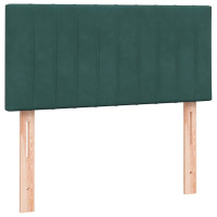 Produktbild för Ramsäng med madrass mörkgrön 80x220 cm sammet