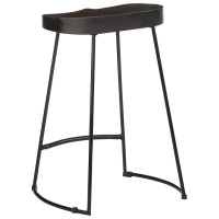 Produktbild för Barstolar 2 st svart 45x40x62 cm mango i massivt trä