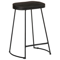 Produktbild för Barstolar 2 st svart 45x40x62 cm mango i massivt trä