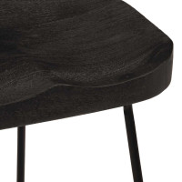 Produktbild för Barstolar 2 st svart 46x38x52 cm mango i massivt trä