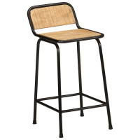 Produktbild för Barstolar 2 st 46x35,5x80 cm massivt trä grov mango
