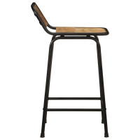 Produktbild för Barstolar 4 st 46x35,5x80 cm massivt trä grov mango