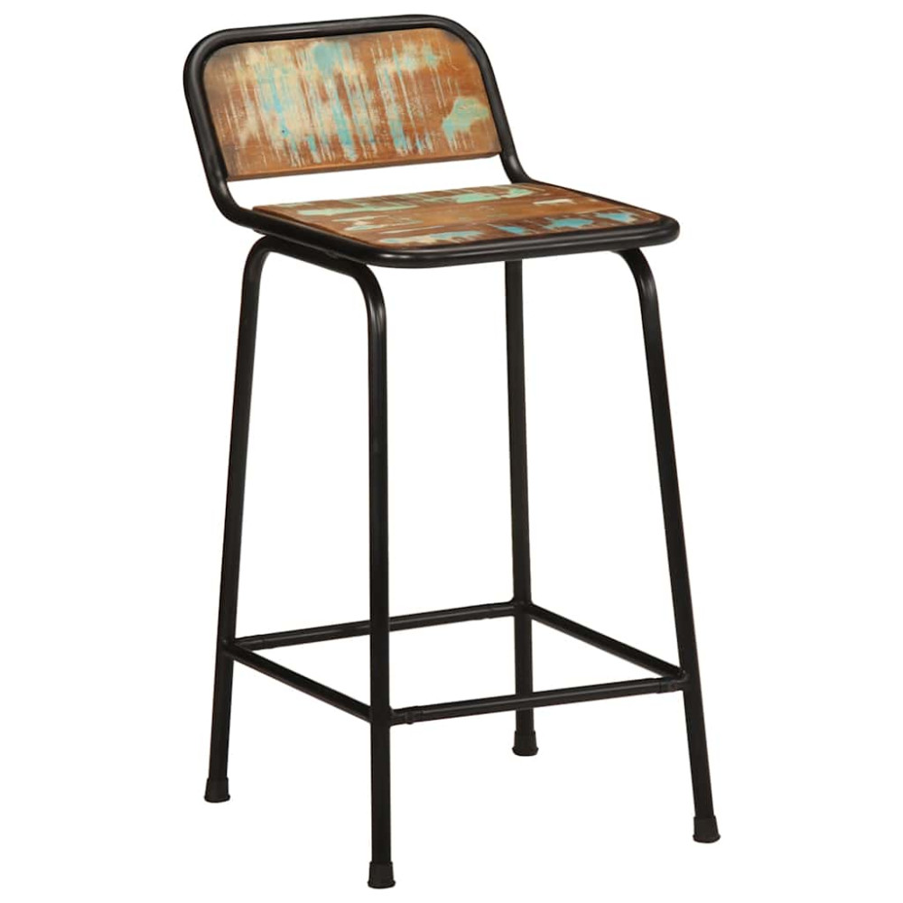 Produktbild för Barstolar 4 st 46x35,5x80 cm massivt trä återvunnet