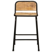 Produktbild för Barstolar 4 st 46x35,5x70 cm massivt trä grov mango