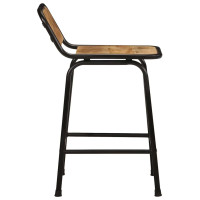 Produktbild för Barstolar 4 st 46x35,5x70 cm massivt trä grov mango