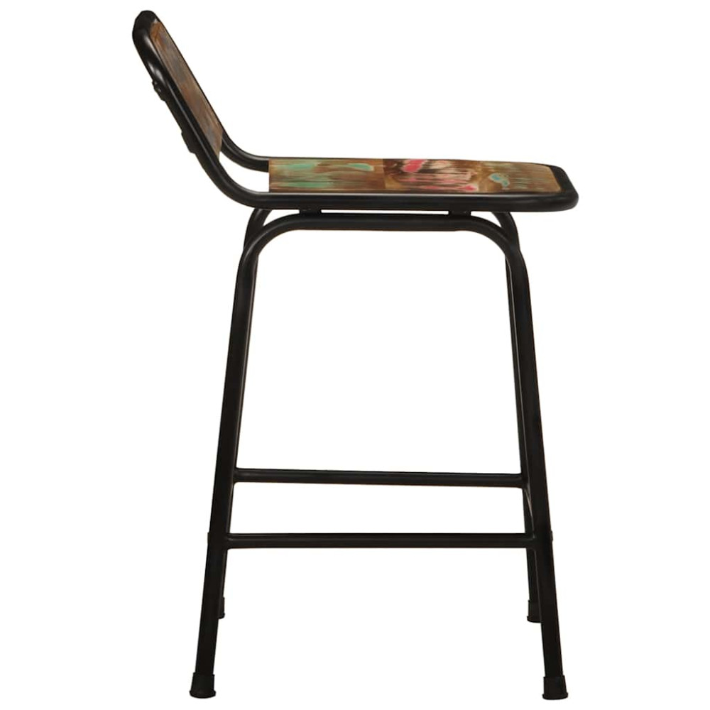 Produktbild för Barstolar 4 st 46x35,5x70 cm massivt trä återvunnet
