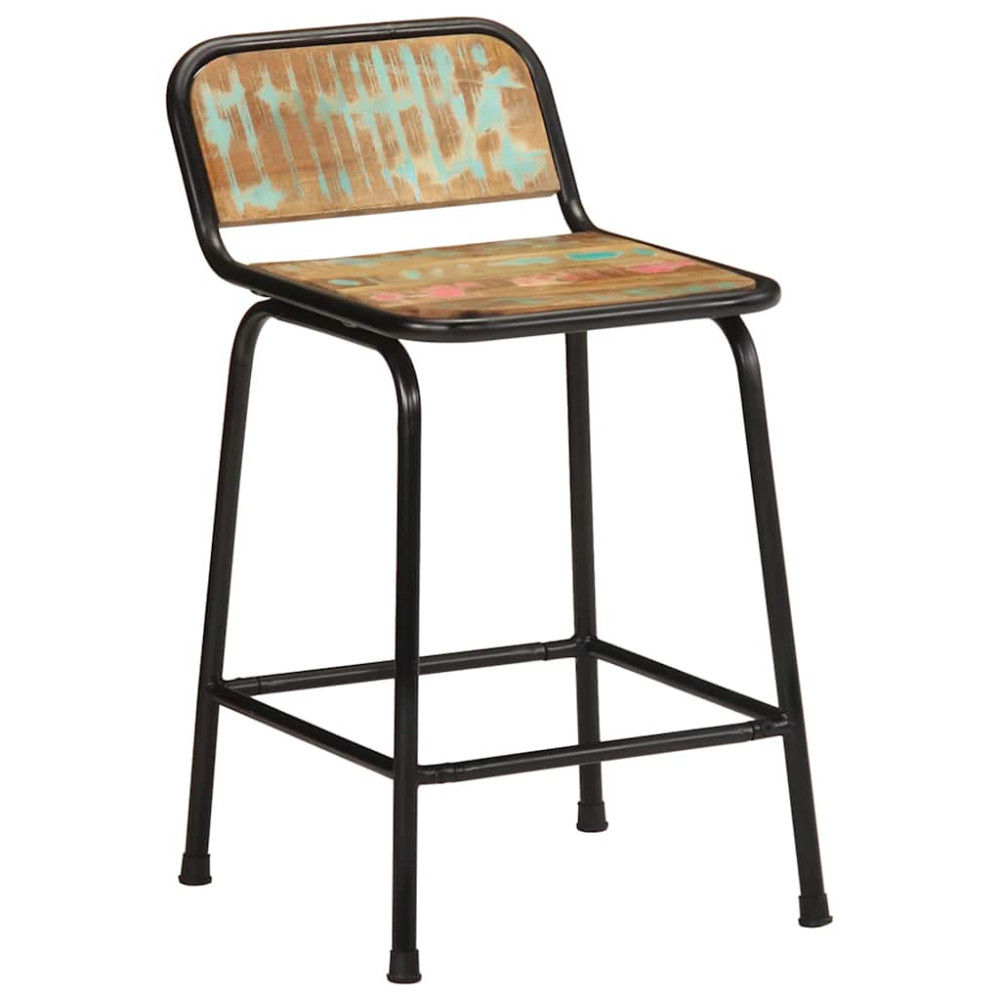 Produktbild för Barstolar 4 st 46x35,5x70 cm massivt trä återvunnet
