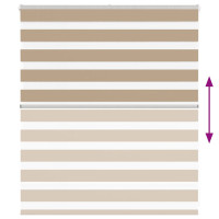 Produktbild för Rullgardin zebra 120x100 cm tyg bredd 115,9 cm polyester