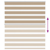 Produktbild för Rullgardin zebra 125x100 cm tyg bredd 120,9 cm polyester