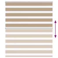 Produktbild för Rullgardin zebra 130x100 cm tyg bredd 125,9 cm polyester