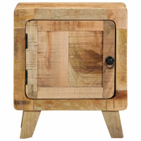 Produktbild för Sängbord 40x32x46 cm massivt grovt mangoträ