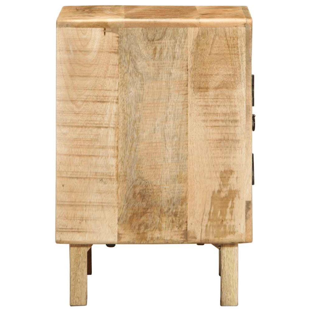 Produktbild för Sängbord 40x32x46 cm massivt grovt mangoträ