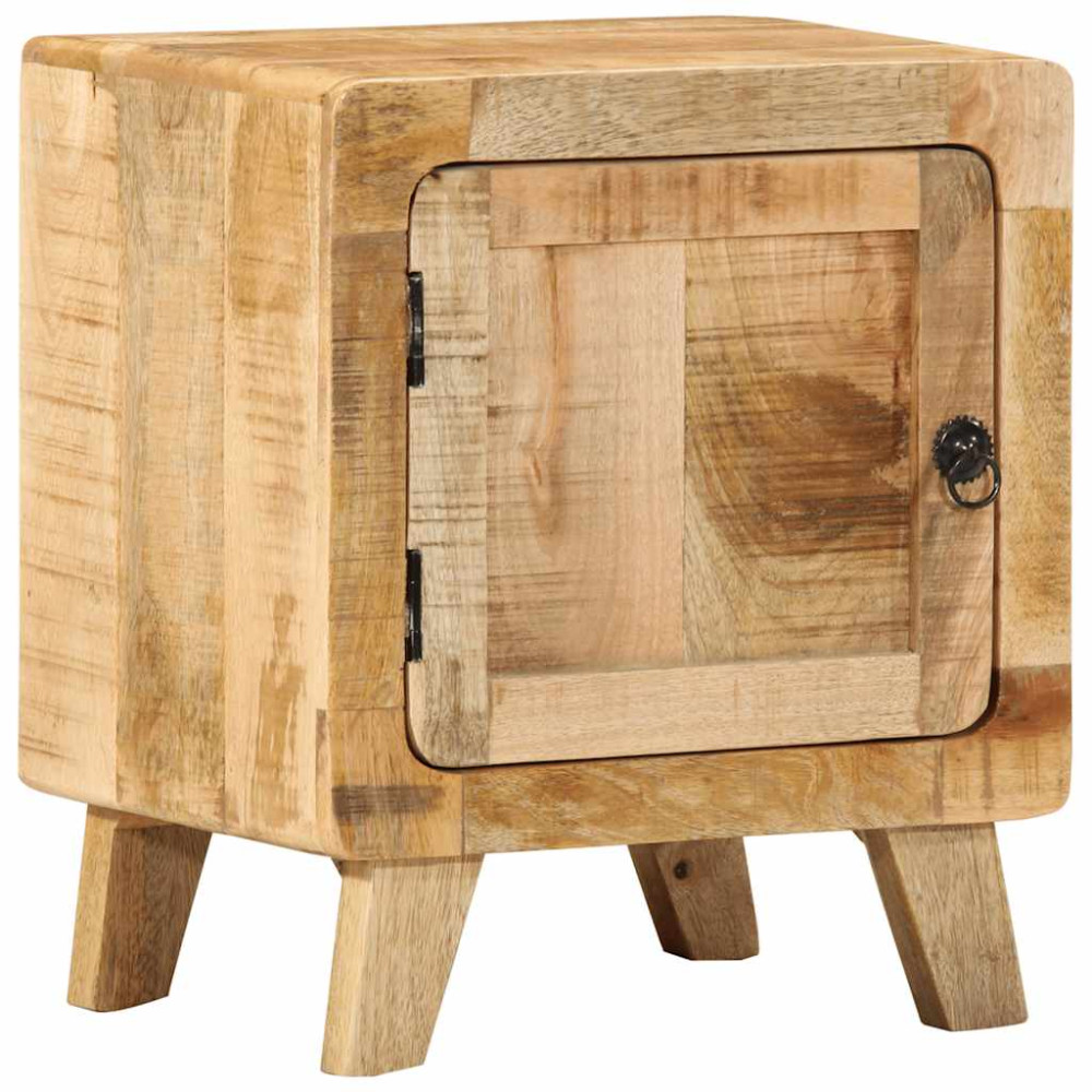 Produktbild för Sängbord 2 st 40x32x46 cm massivt trä grov mango