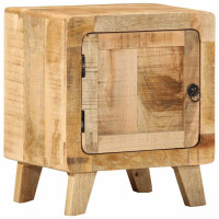 Produktbild för Sängbord 2 st 40x32x46 cm massivt trä grov mango
