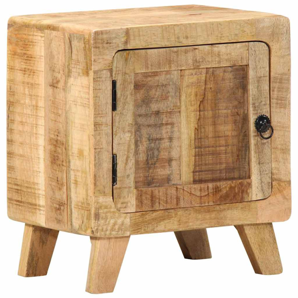 Produktbild för Sängbord 2 st 40x32x46 cm massivt trä grov mango
