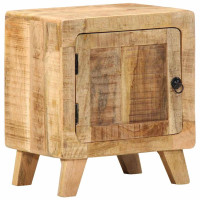 Produktbild för Sängbord 2 st 40x32x46 cm massivt trä grov mango