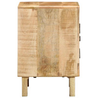 Produktbild för Sängbord 2 st 40x32x46 cm massivt trä grov mango