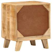 Produktbild för Sängbord 2 st 40x32x46 cm massivt trä grov mango
