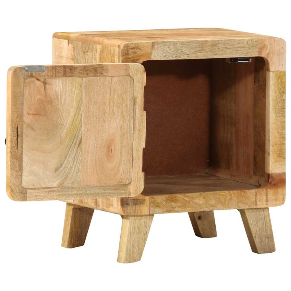 Produktbild för Sängbord 2 st 40x32x46 cm massivt trä grov mango