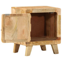 Produktbild för Sängbord 2 st 40x32x46 cm massivt trä grov mango