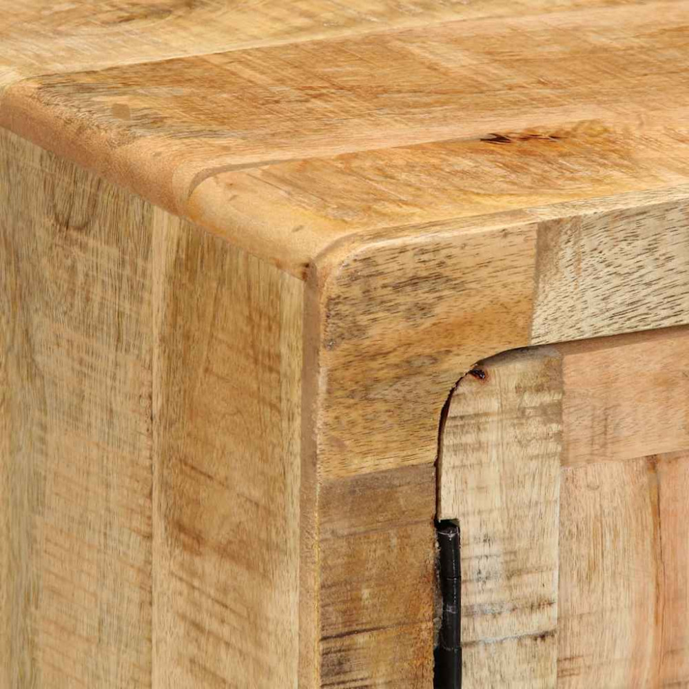 Produktbild för Sängbord 2 st 40x32x46 cm massivt trä grov mango