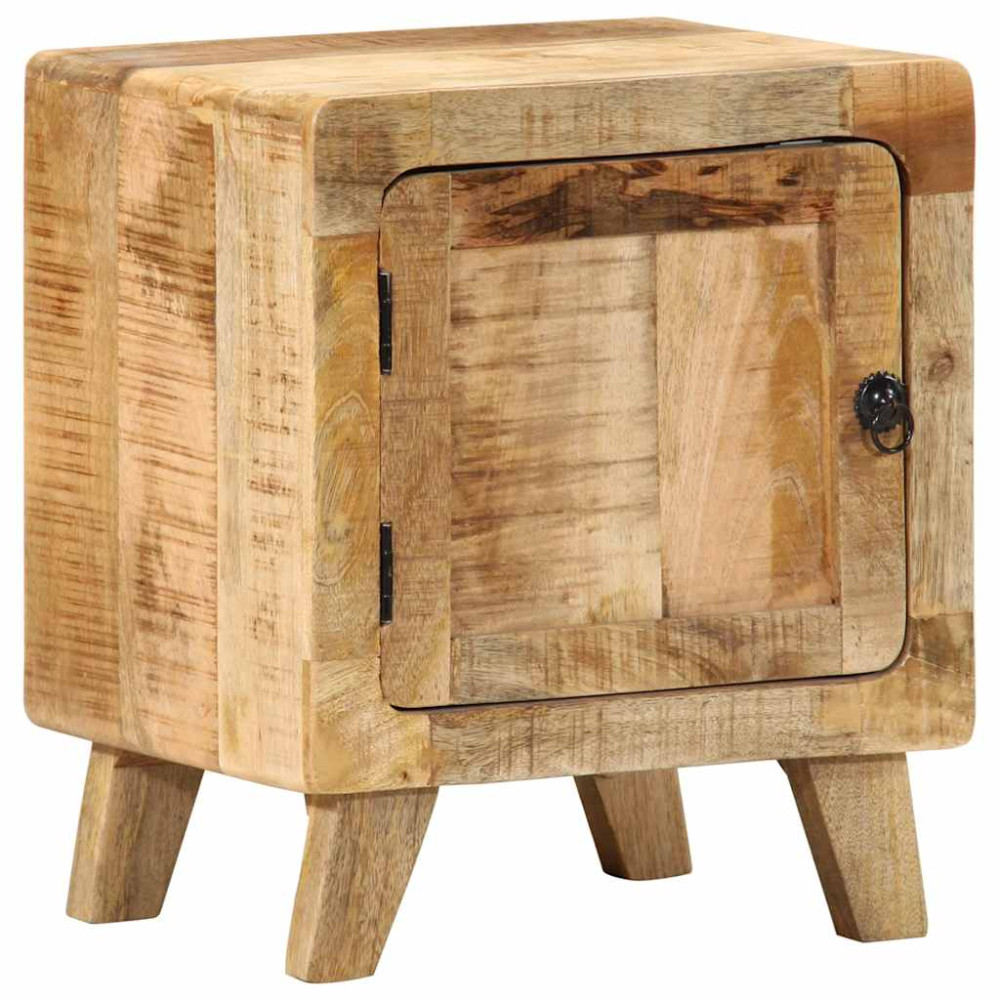 Produktbild för Sängbord 2 st 40x32x46 cm massivt trä grov mango