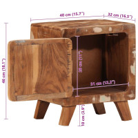 Produktbild för Sängbord 2 st 40x32x46 cm massivt trä återvunnet