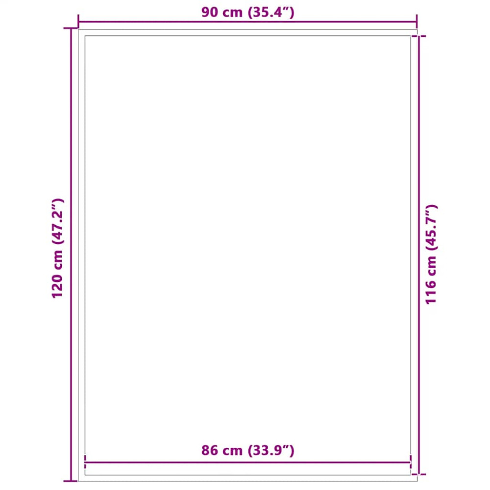 Produktbild för Dörrmatta svart 90x120 cm