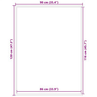 Produktbild för Dörrmatta svart 90x120 cm
