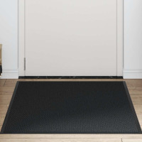 Produktbild för Dörrmatta svart 90x150 cm