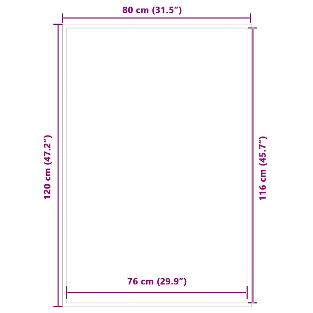 Produktbild för Dörrmatta blå 80x120 cm
