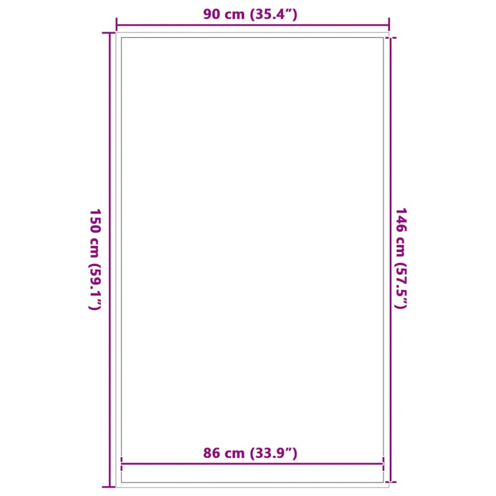 Produktbild för Dörrmatta blå 90x150 cm