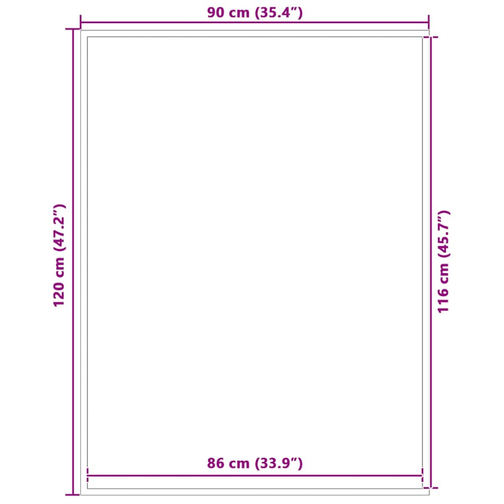 Produktbild för Dörrmatta brun 90x120 cm